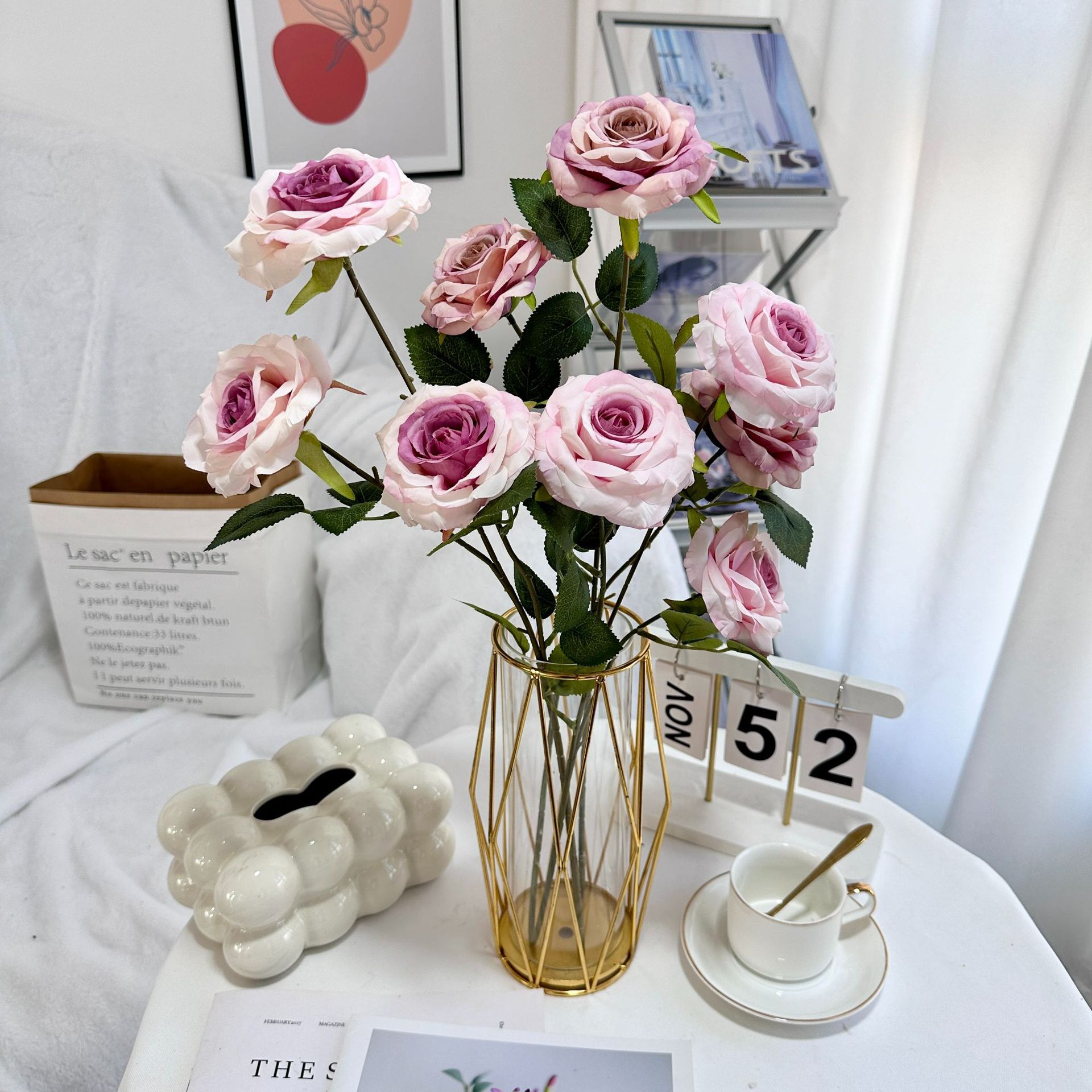 Dried Flower Bulk - Rosas de Diamante Realistas de 3