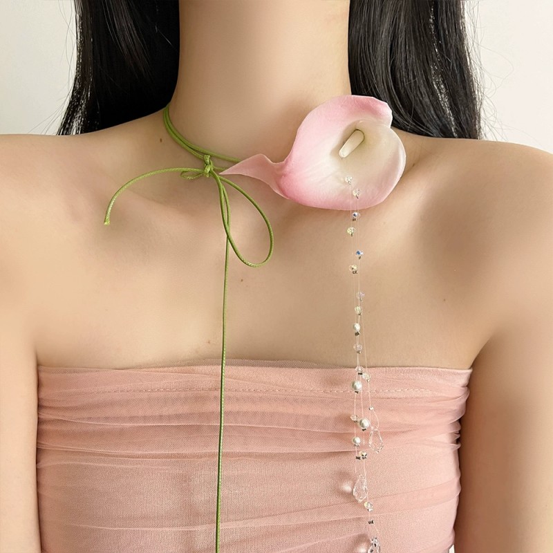 HUANZHI-collar con colgante de - Flower Preservation Resin reseña y precio