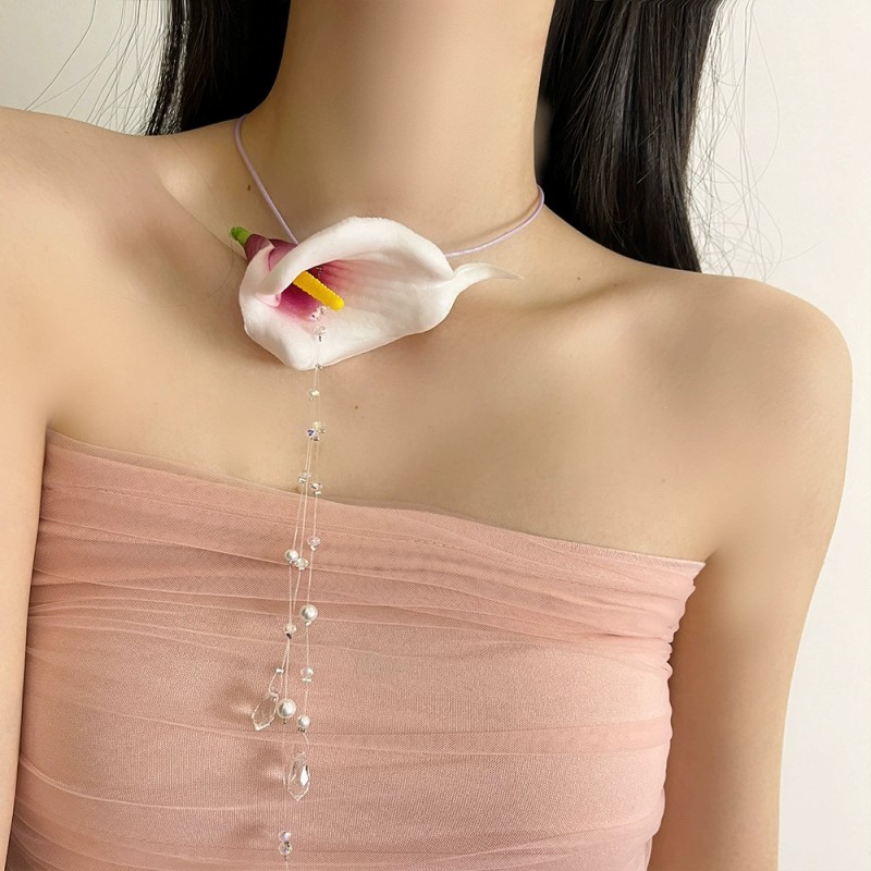 HUANZHI-collar con colgante de - Flower Preservation Resin reseña y precio